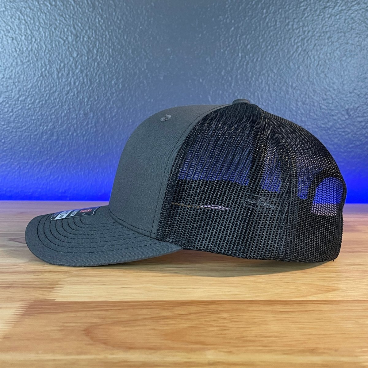 Three Nail Cross American Flag Leather Patch SnapBack Trucker Hat