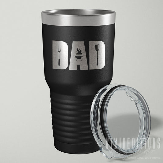 DAD Grill Cooking Tools Laser Engraved Father's Day Tumbler - 30oz - Hollow Point Society - Tumblers