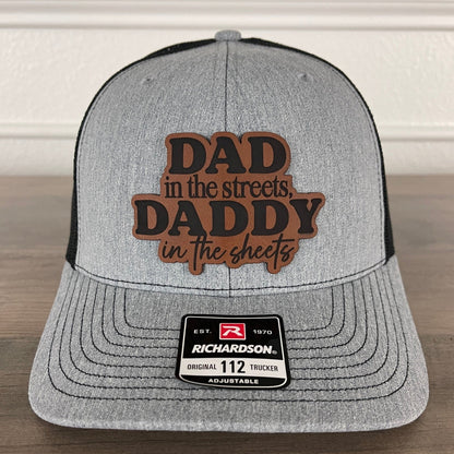 Dad in the Streets, Daddy in the Sheets Leather Patch Hat - Hollow Point Society - Patch Hat