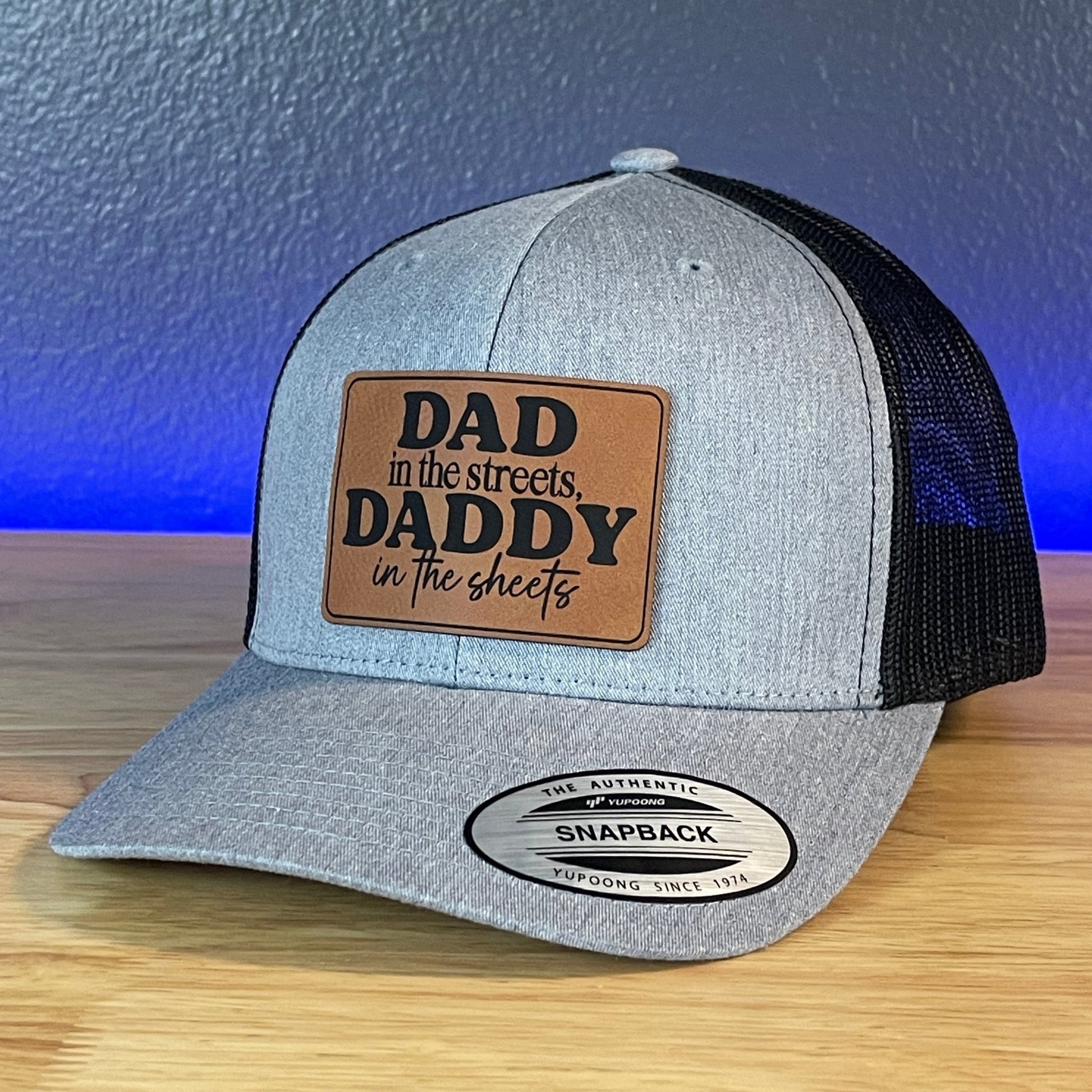 Dad in the Streets, Daddy in the Sheets Rectangular Leather Patch Hat - Hollow Point Society - Patch Hat