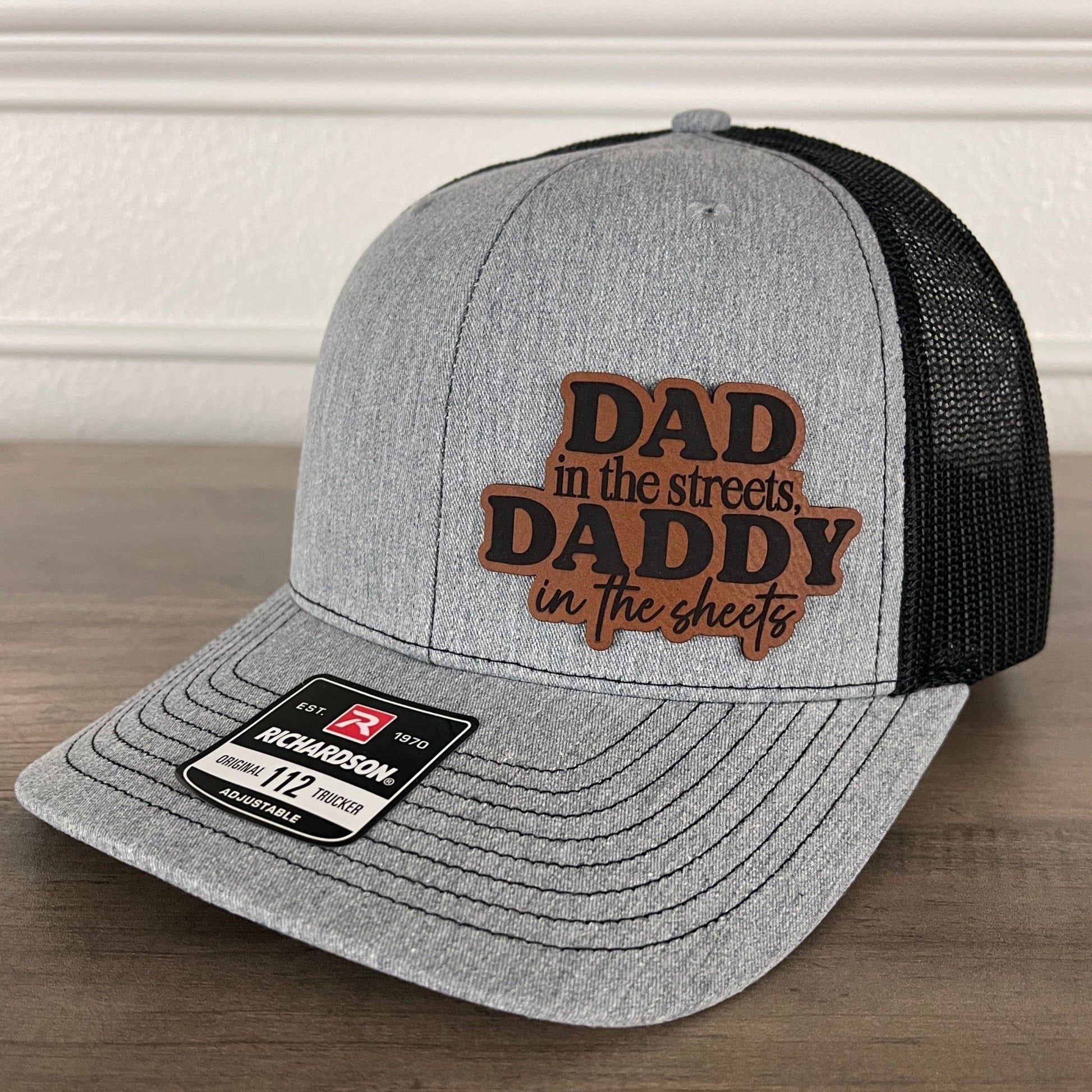 Dad in the Streets, Daddy in the Sheets Side Leather Patch Hat - Hollow Point Society - Patch Hat