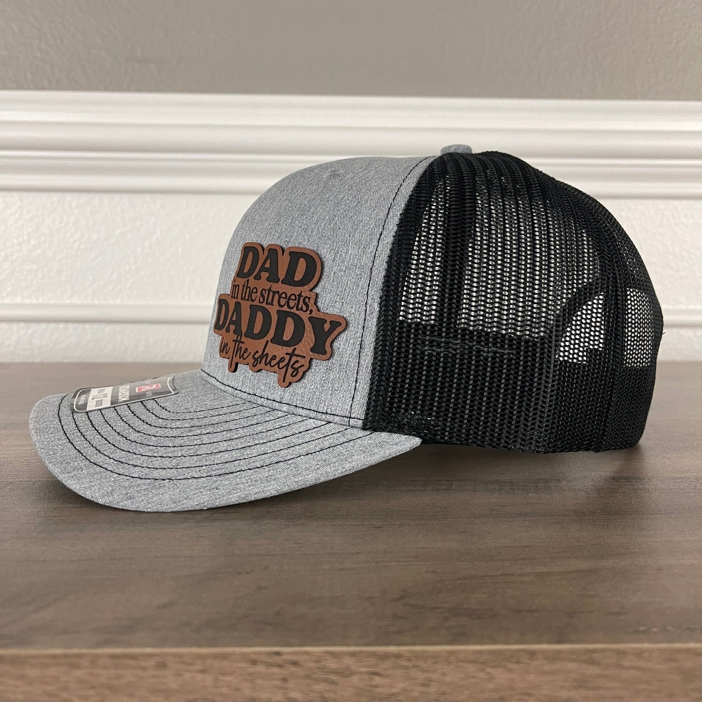 Dad in the Streets, Daddy in the Sheets Side Leather Patch Hat - Hollow Point Society - Patch Hat