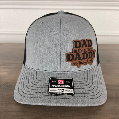 Dad in the Streets, Daddy in the Sheets Side Leather Patch Hat - Hollow Point Society - Patch Hat