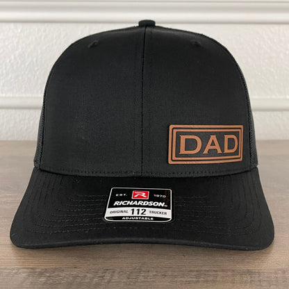 DAD Side Leather Patch Hat Black - Hollow Point Society - Patch Hat