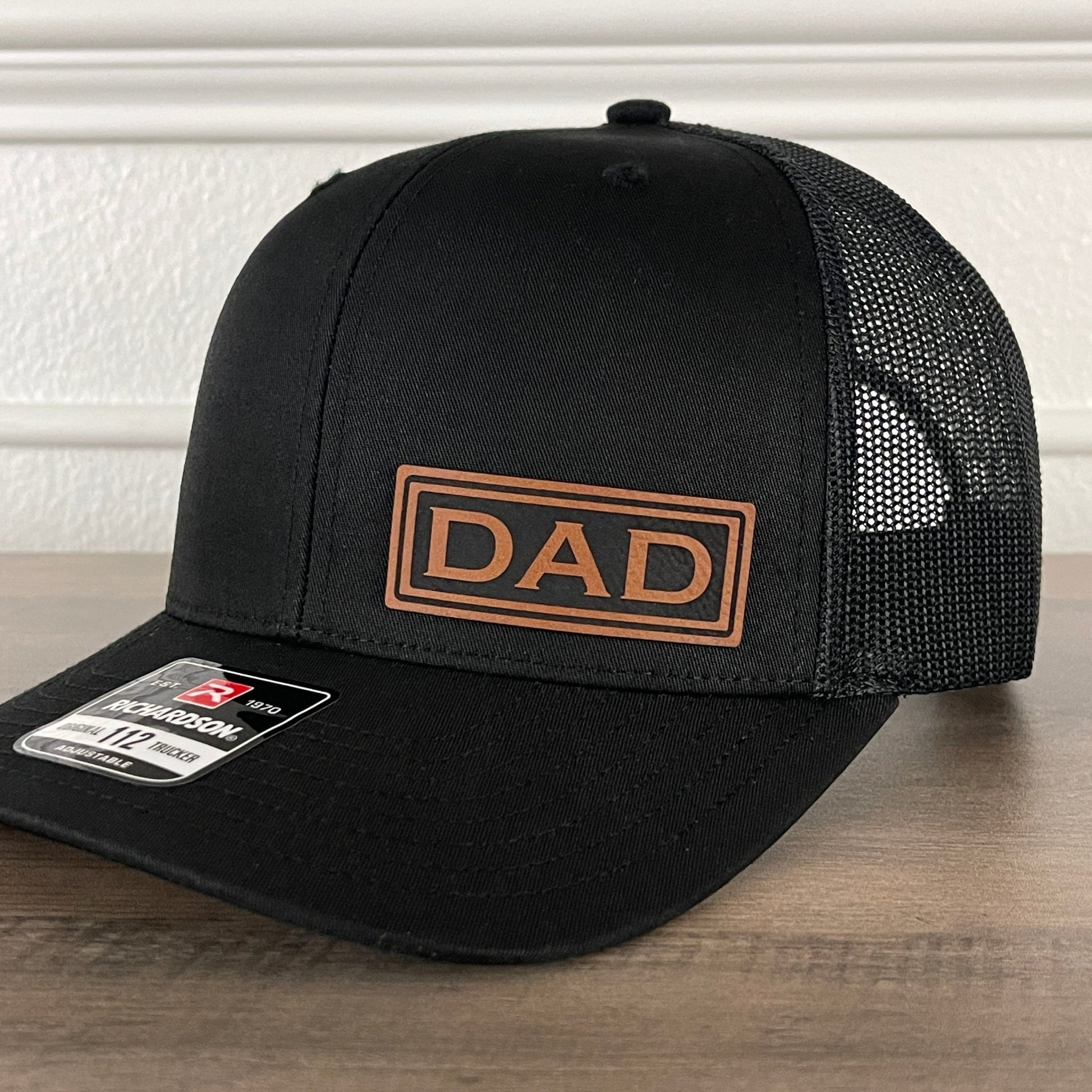 DAD Side Leather Patch Hat Black - Hollow Point Society - Patch Hat