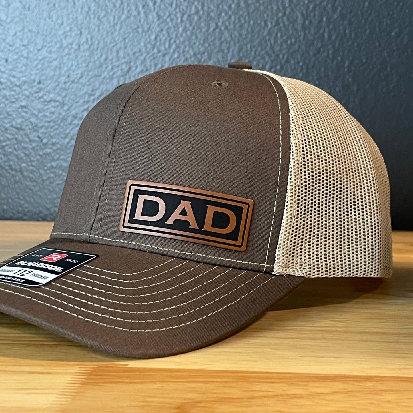 DAD Side Leather Patch Hat Brown - Hollow Point Society - Patch Hat
