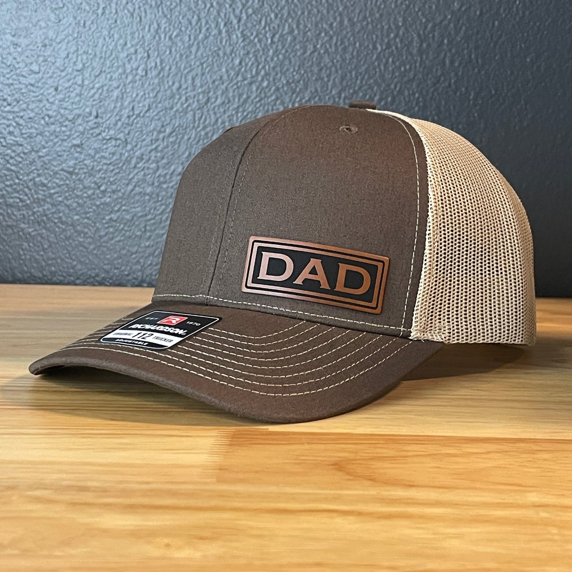 DAD Side Leather Patch Hat Brown - Hollow Point Society - Patch Hat