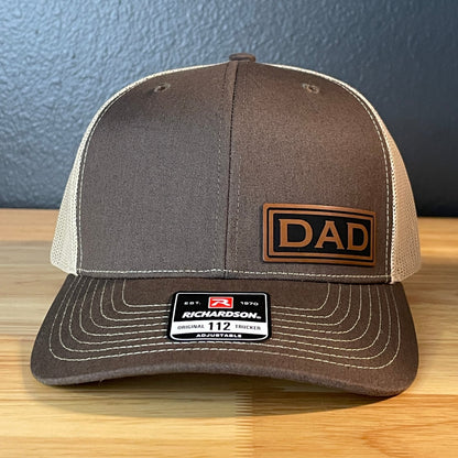 DAD Side Leather Patch Hat Brown - Hollow Point Society - Patch Hat