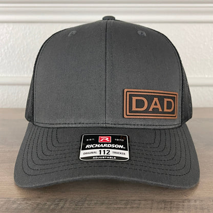 DAD Side Leather Patch Hat Charcoal/Black - Hollow Point Society - Patch Hat