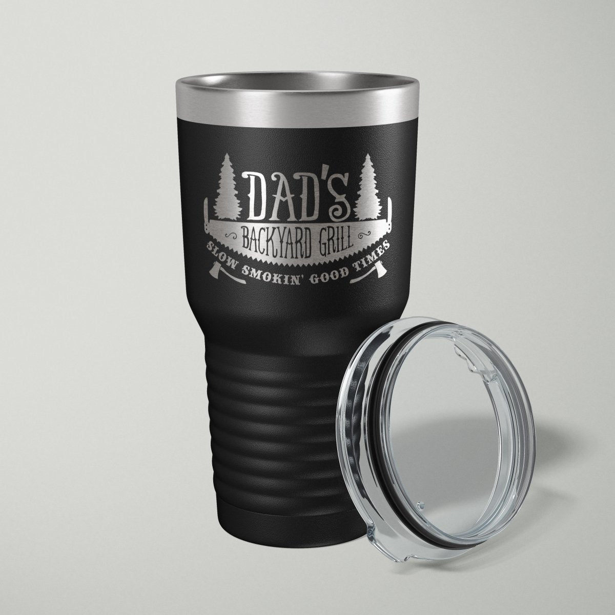 Dad's Backyard BBQ Laser Engraved Tumbler - 30oz - Hollow Point Society - Tumblers