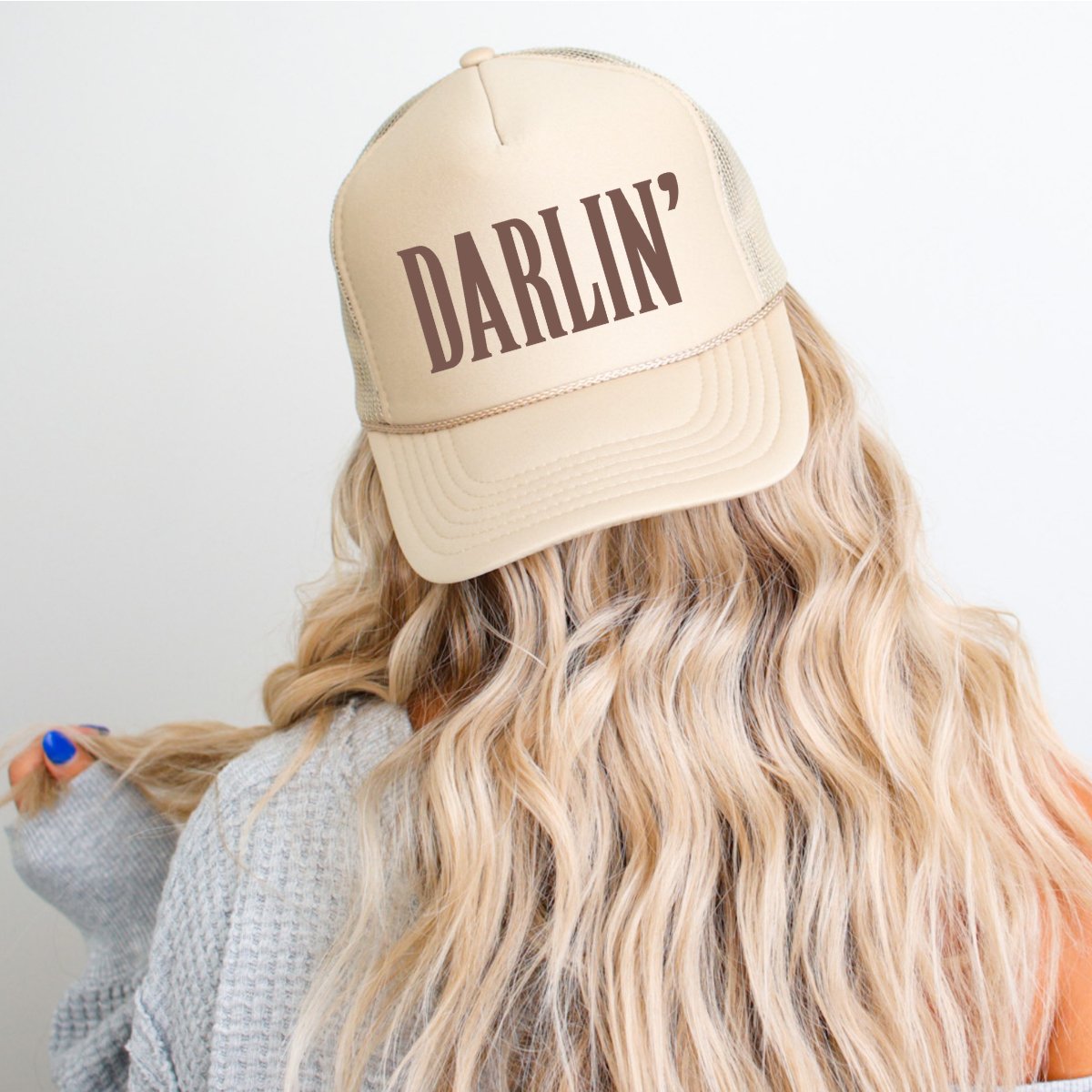 DARLIN' Classic 5 - Panel Foam Trucker Hat Khaki - Hollow Point Society - Trucker Hat