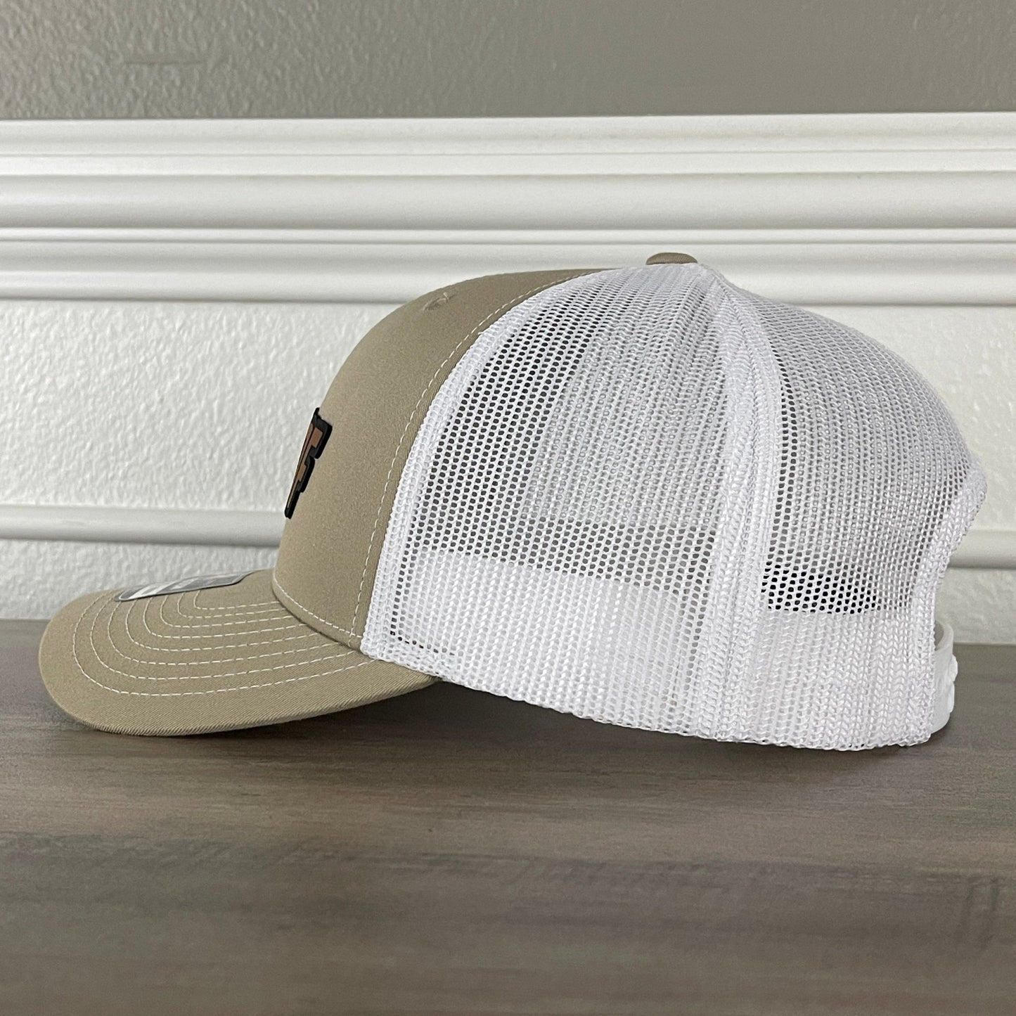 DILLIGAF Do I Look Like I Give A F Leather Patch Hat Khaki - Hollow Point Society - Patch Hat