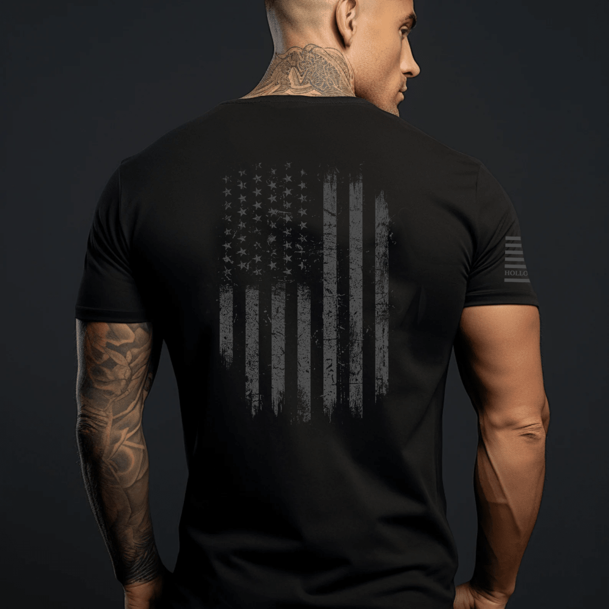 Distressed American Flag T-Shirt - Hollow Point Society - T-Shirt