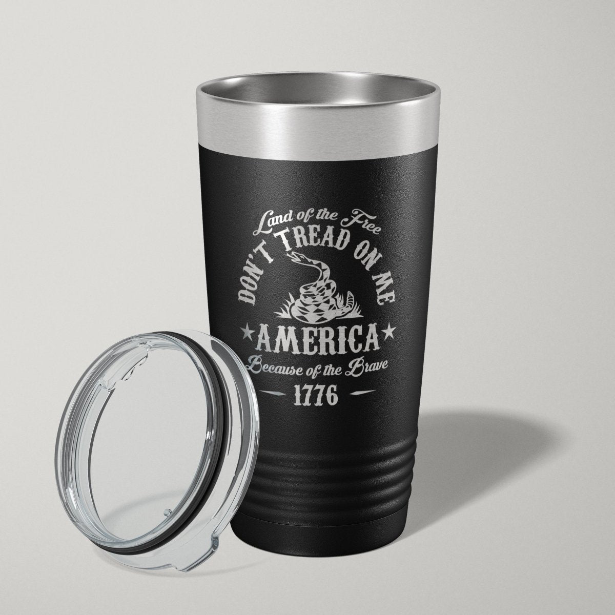 Don't Tread On Me 2nd Amendment 20oz Laser Engraved Tumbler Travel Mug - Hollow Point Society - Tumblers