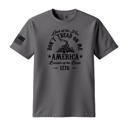 Don't Tread On Me Land Of The Free Gadsden T-Shirt - Hollow Point Society - T-Shirt