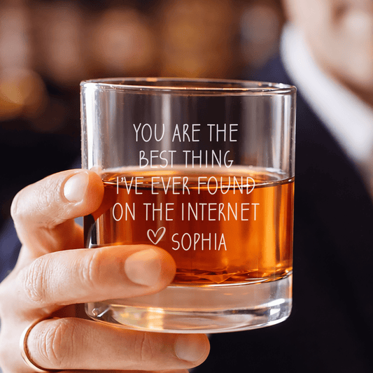 Engraved Whiskey Glass 'You Are The Best Thing' Funny Personalized Rocks Glass with Name - Hollow Point Society - Whiskey Glass
