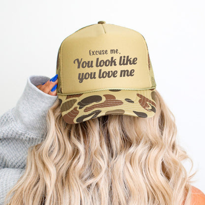 Excuse Me, You Look Like You Love Me Funny Classic Foam Trucker Hat - Hollow Point Society - Trucker Hat