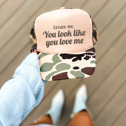 Excuse Me, You Look Like You Love Me Funny Classic Foam Trucker Hat - Hollow Point Society - Trucker Hat