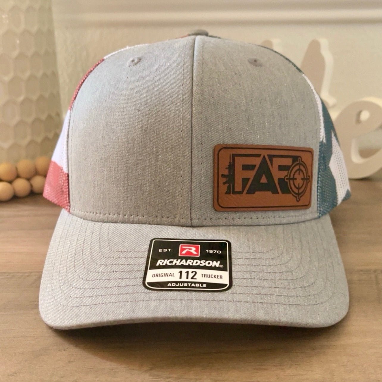 F Around And Find Out FAFO Flag Leather Patch Hat - Hollow Point Society - Patch Hat