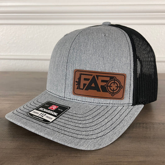 FAFO F Around And Find Out Leather Patch Hat - Hollow Point Society - Patch Hat