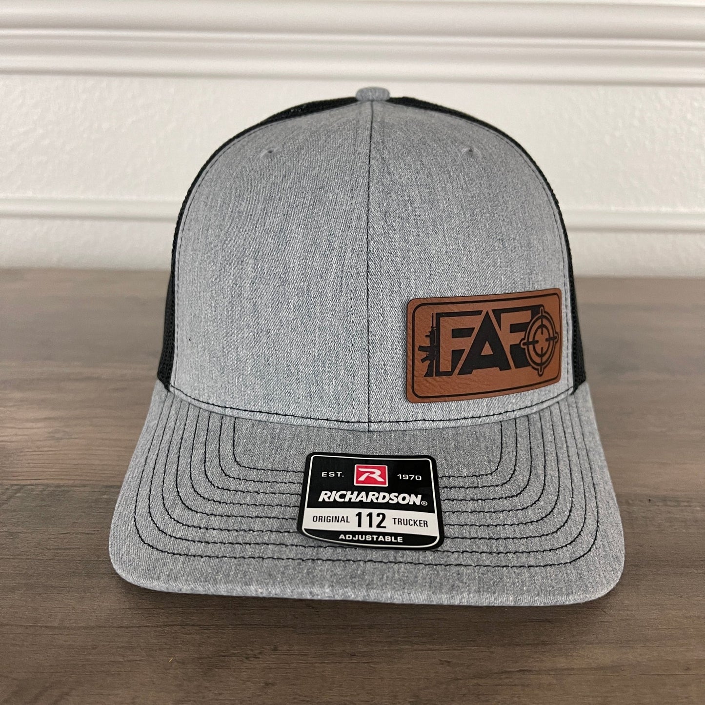 FAFO F Around And Find Out Leather Patch Hat - Hollow Point Society - Patch Hat