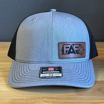 FAFO F Around And Find Out Leather Patch Hat - Hollow Point Society - Patch Hat
