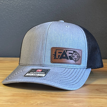 FAFO F Around And Find Out Leather Patch Hat - Hollow Point Society - Patch Hat