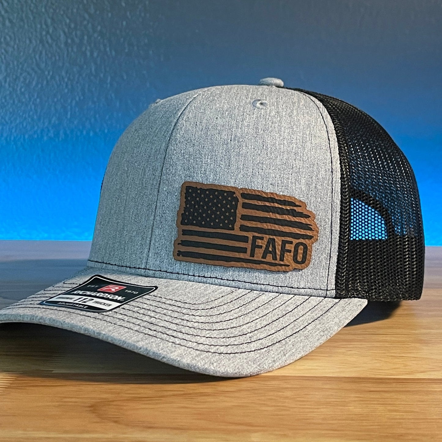 FAFO FLAG PATRIOTIC 2ND AMENDMENT 2A Side Leather Patch Hat - Hollow Point Society - Patch Hat