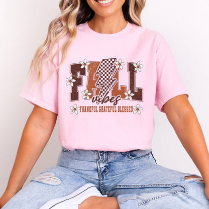 Fall Vibes Thankful Ladies Shirt (3 colors) - Hollow Point Society - T-Shirt