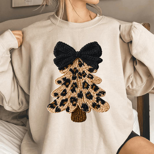 Faux Yarn Women's Gildan Christmas Tree Sweater - Hollow Point Society - Sweater