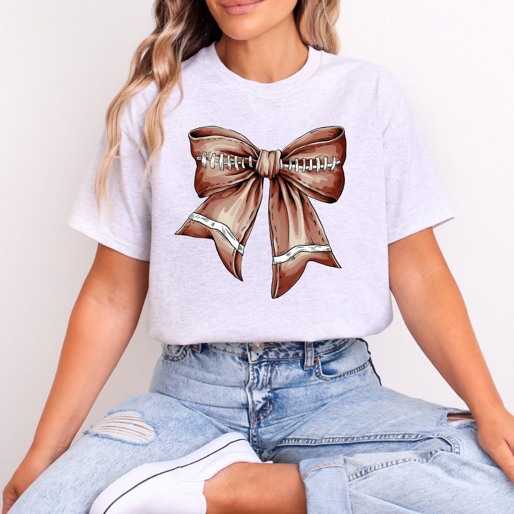 Football Bow Shirt Coquette Tee (4 colors) - Hollow Point Society - T-Shirt