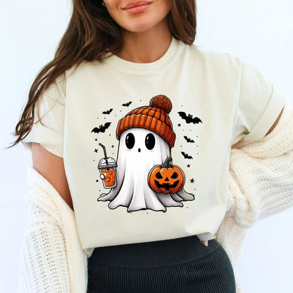 Ghost Holding Coffee Halloween Shirt (3 colors) - Hollow Point Society - T-Shirt