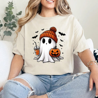 Ghost Holding Coffee Halloween Shirt (3 colors) - Hollow Point Society - T-Shirt