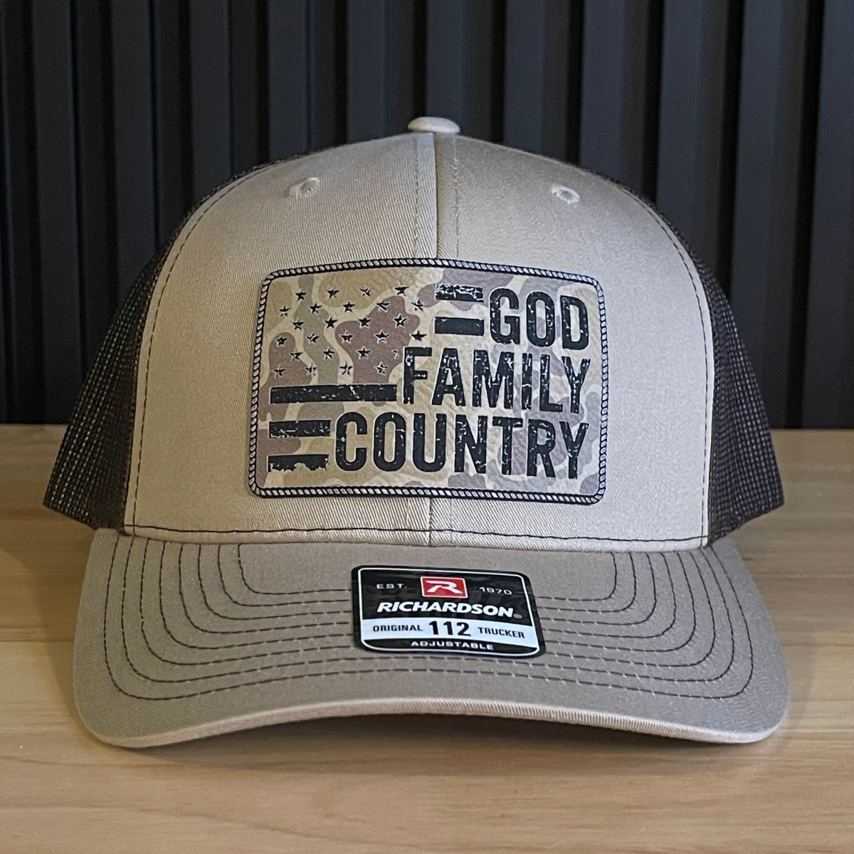 God Family Country American Flag Patch Hat - Hollow Point Society - Patch Hat