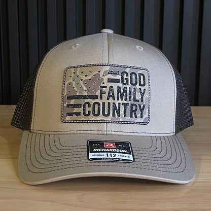 God Family Country American Flag Patch Hat - Hollow Point Society - Patch Hat