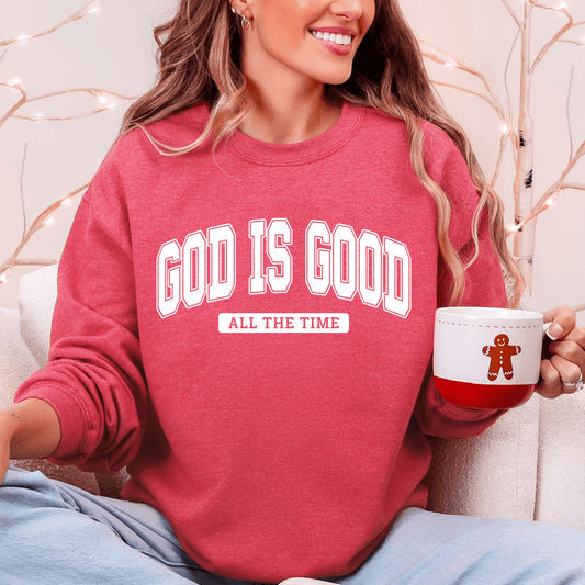 God Is Good All The Time Women's Christian Faith Sweatshirt - Hollow Point Society - Sweater