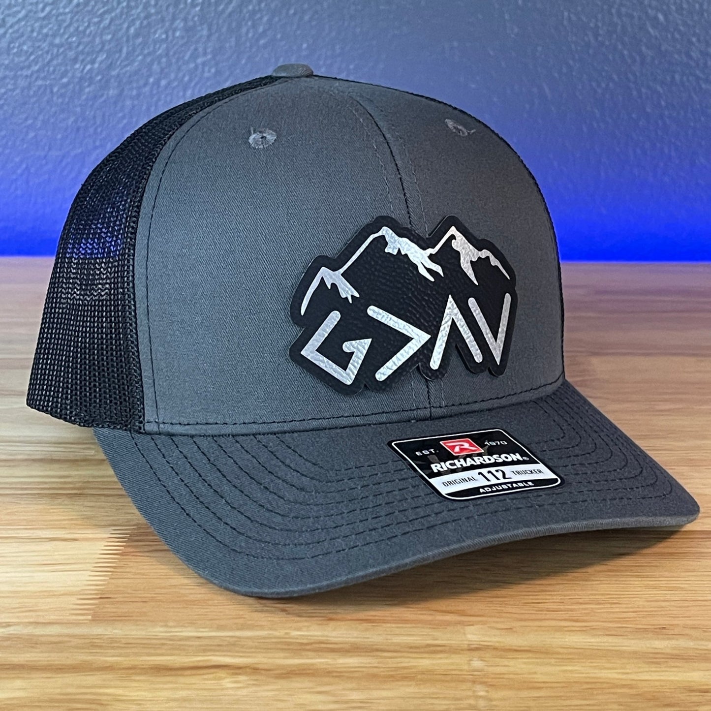 God Is Greater Than The Highs And Lows Christian SnapBack Leather Patch Hat Outline Blk/Silv - Hollow Point Society - Patch Hat