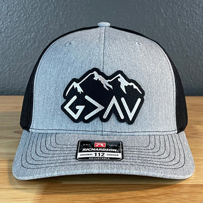 God Is Greater Than The Highs And Lows Christian SnapBack Leather Patch Hat Outline Blk/Silv - Hollow Point Society - Patch Hat