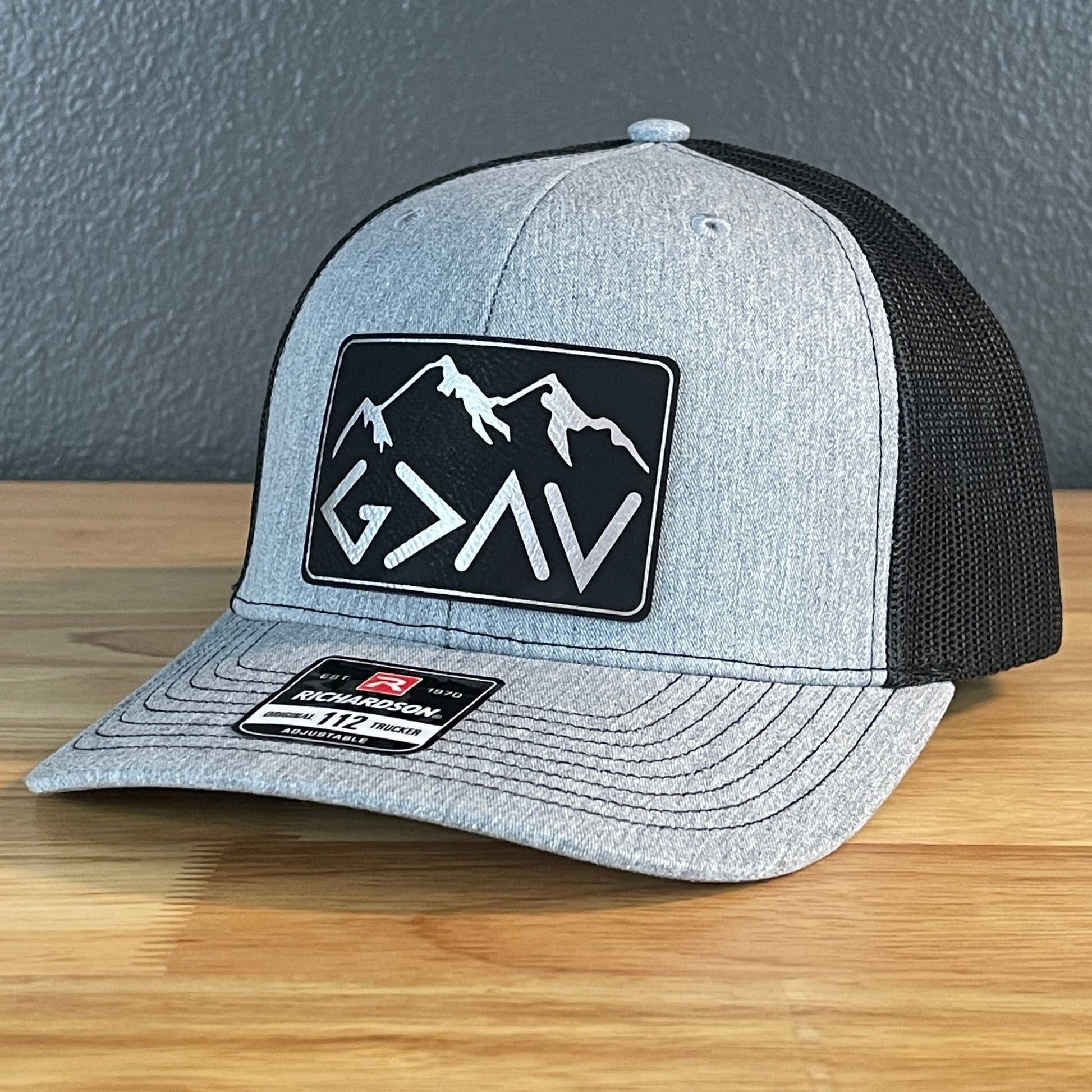 God Is Greater Than The Highs And Lows Christian SnapBack Leather Patch Hat Rectangular Blk/Silv - Hollow Point Society - Patch Hat