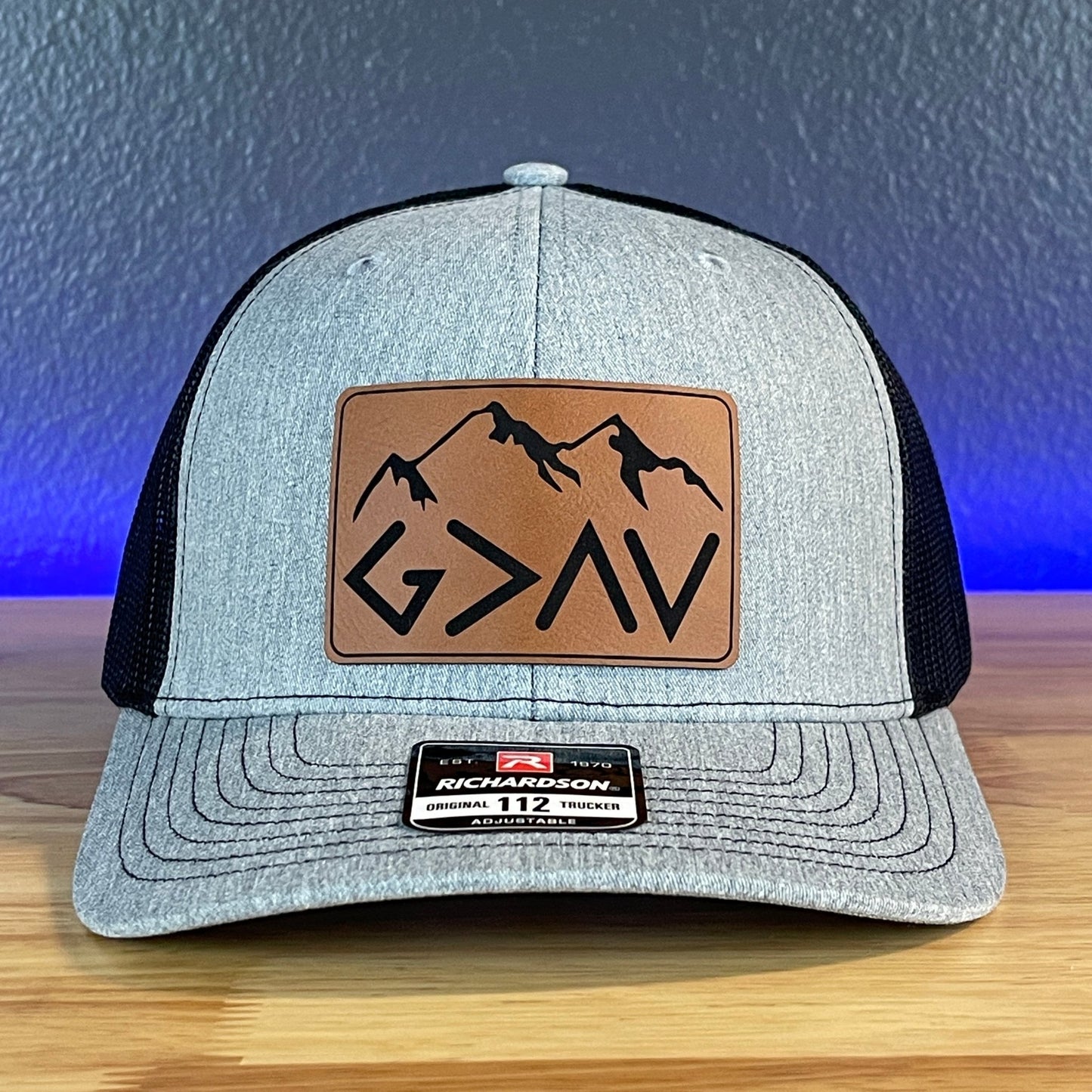 God Is Greater Than The Highs And Lows Christian SnapBack Leather Patch Hat Rectangular - Hollow Point Society - Patch Hat