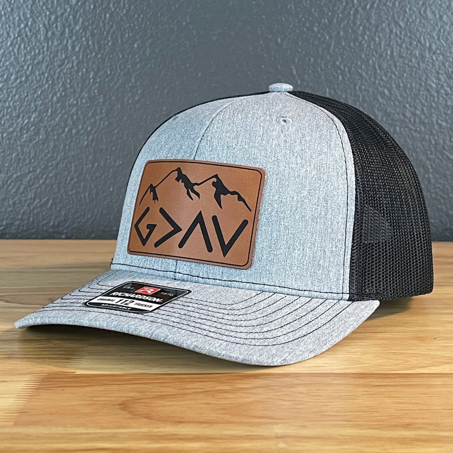 God Is Greater Than The Highs And Lows Christian SnapBack Leather Patch Hat Rectangular - Hollow Point Society - Patch Hat