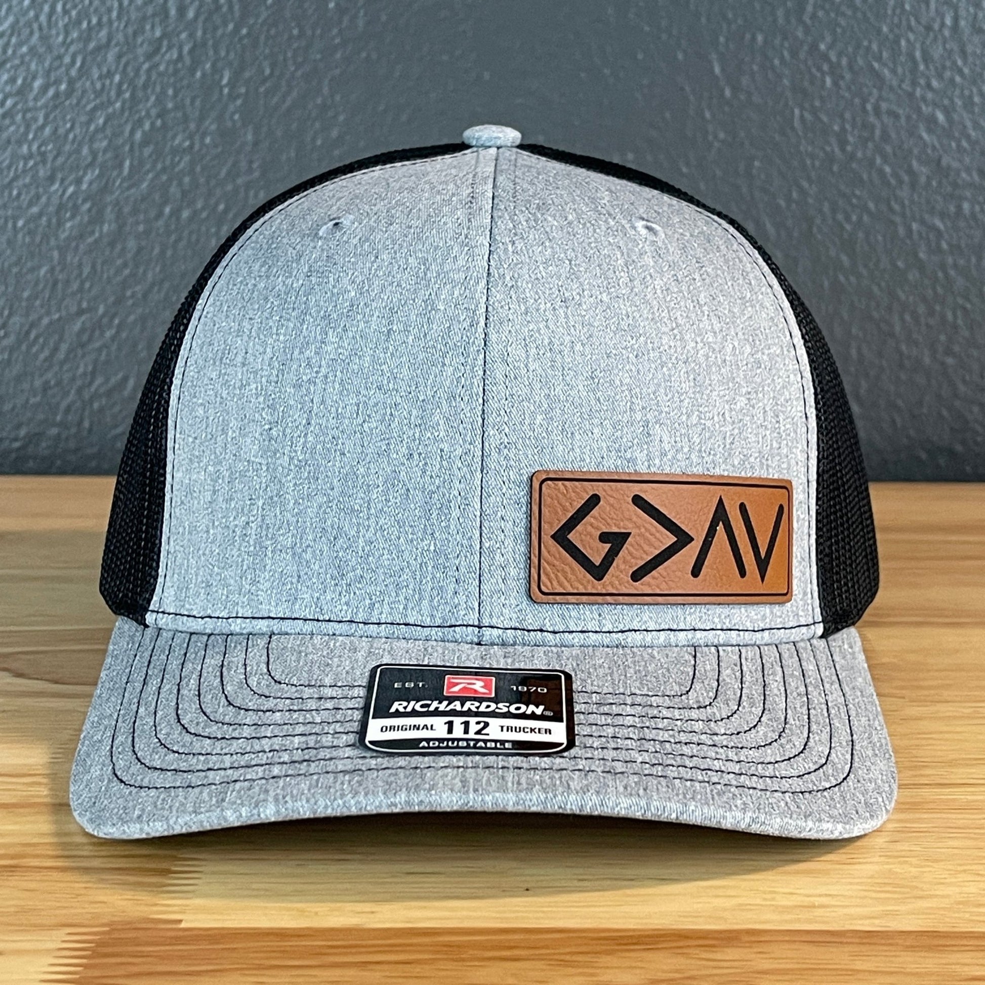 God Is Greater Than The Highs And Lows Christian SnapBack Leather Patch Hat Side - Hollow Point Society - Patch Hat