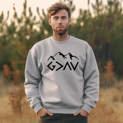 God Is Greater Than The Highs And Lows Men's Christian Sweatshirt (3 colors) - Hollow Point Society - Sweater