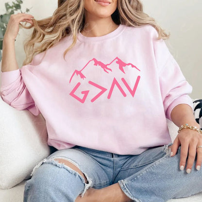 God Is Greater Than The Highs And Lows Women's Christian Sweatshirt (4 colors) - Hollow Point Society - Sweater