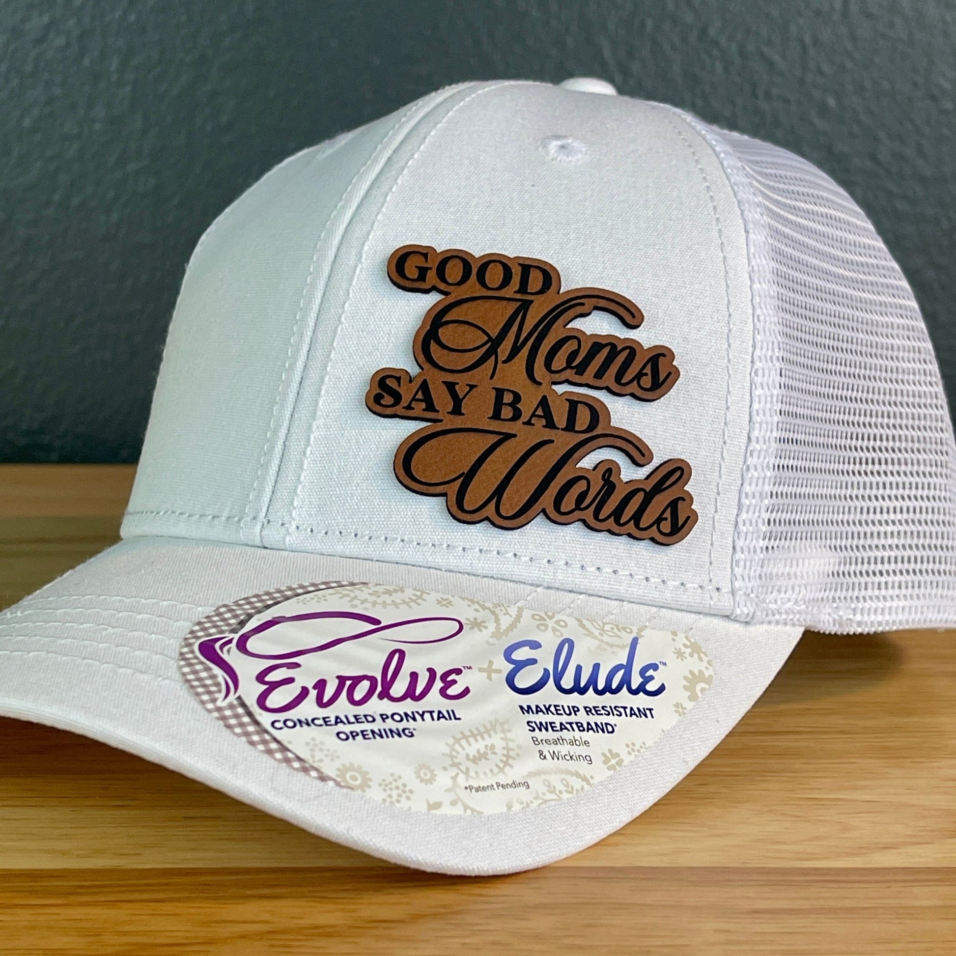 Good Moms Say Bad Words Ponytail Hat Rawhide Patch Women's Hat - Hollow Point Society - Patch Hat