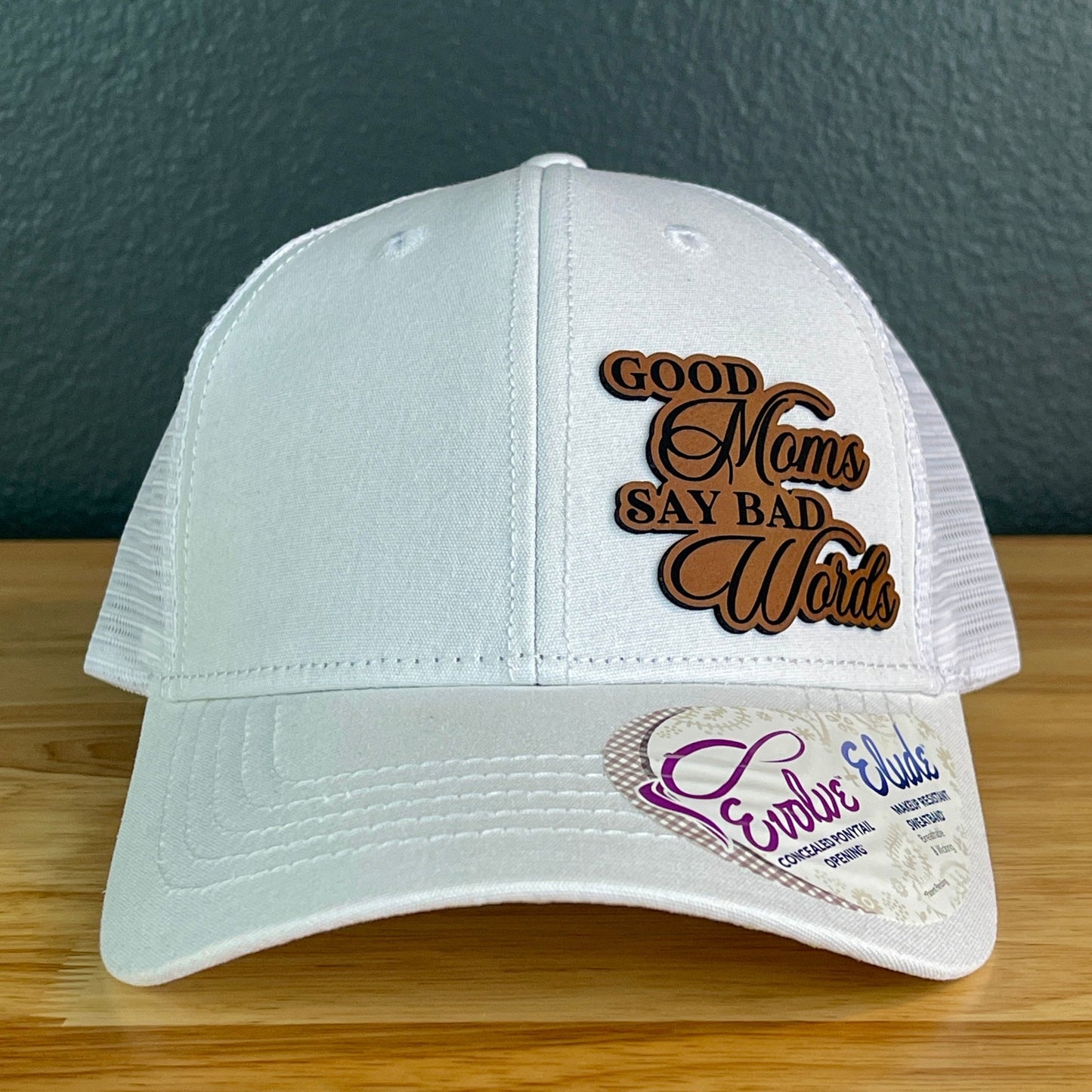 Good Moms Say Bad Words Ponytail Hat Rawhide Patch Women's Hat - Hollow Point Society - Patch Hat