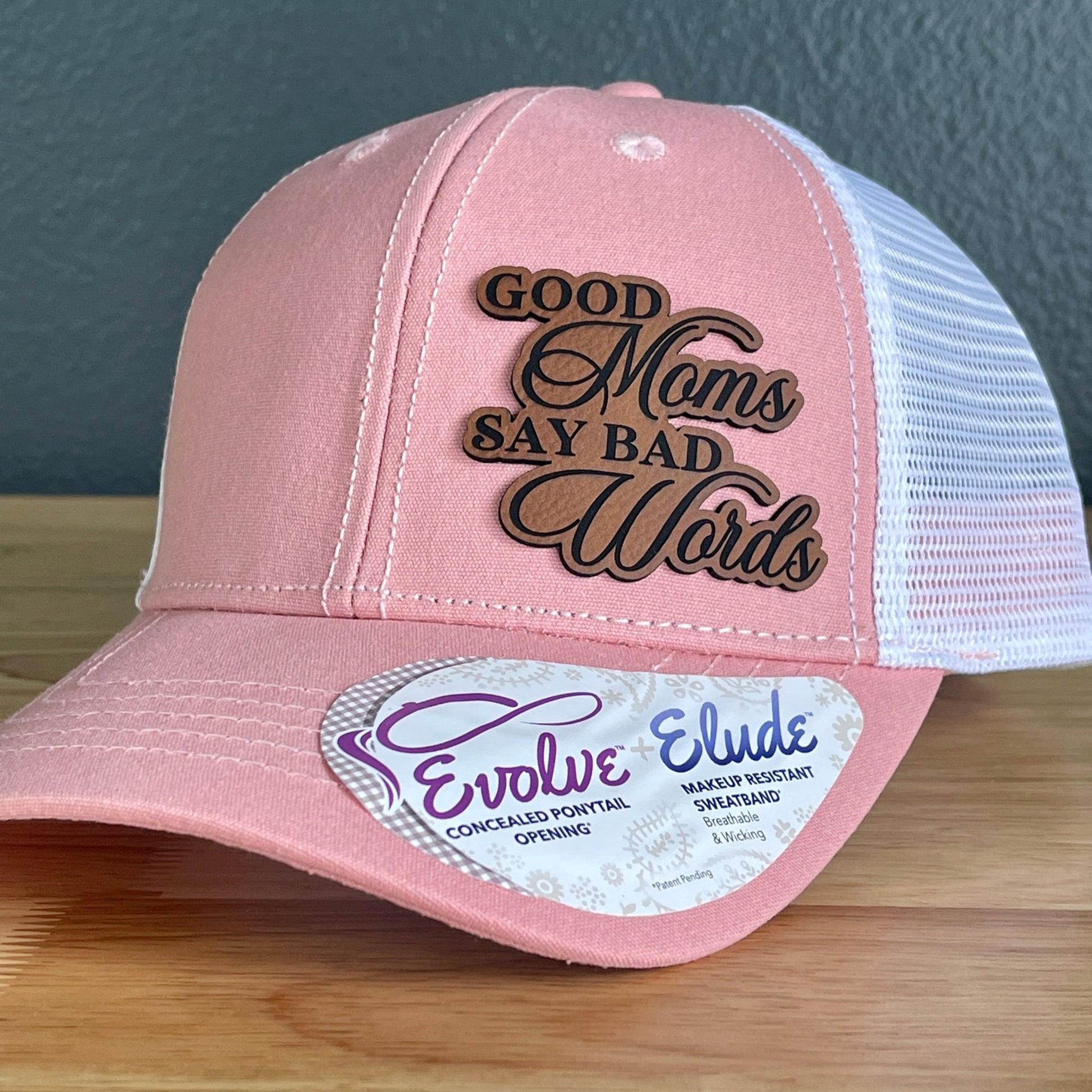 Good Moms Say Bad Words Ponytail Hat Rawhide Patch Women's Hat - Hollow Point Society - Patch Hat