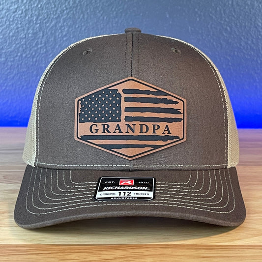 Grandpa American Flag Patriotic SnapBack Patch Hat Grandfather Christmas Gift - Hollow Point Society - Patch Hat