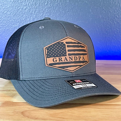 Grandpa American Flag Patriotic SnapBack Patch Hat Grandfather Christmas Gift - Hollow Point Society - Patch Hat