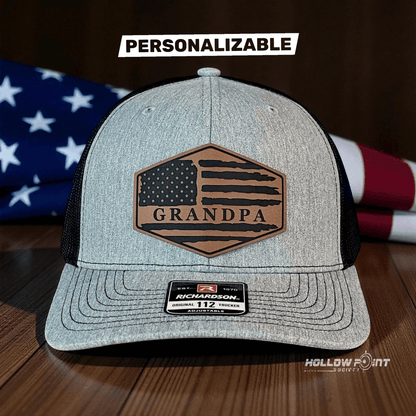 Grandpa American Flag Patriotic SnapBack Patch Hat - Hollow Point Society - Patch Hat